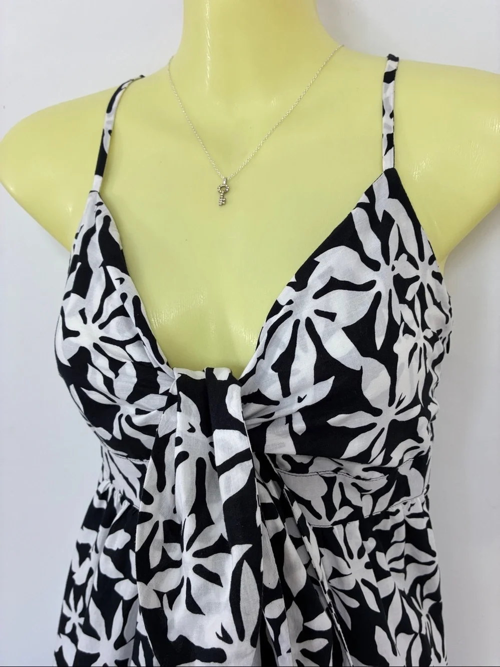 J. Crew Black & White Floral Tie-Front Maxi Dress Nwot Size 4